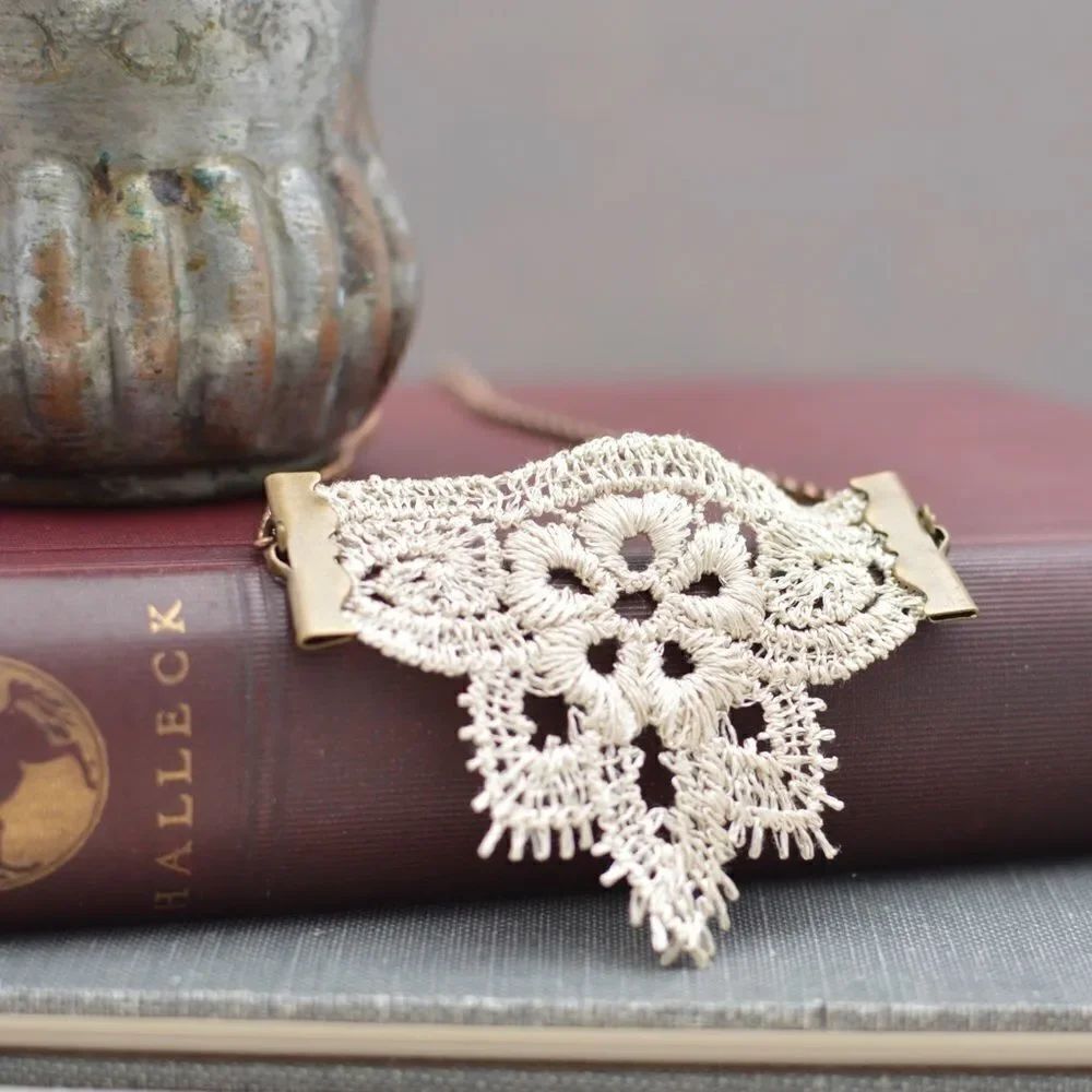 Crocheted Lace Boho Necklace